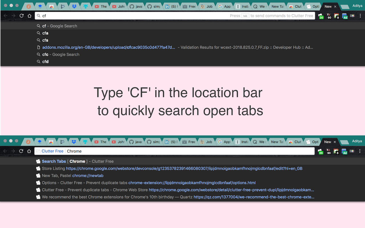 Clutter Free - Prevent duplicate tabs