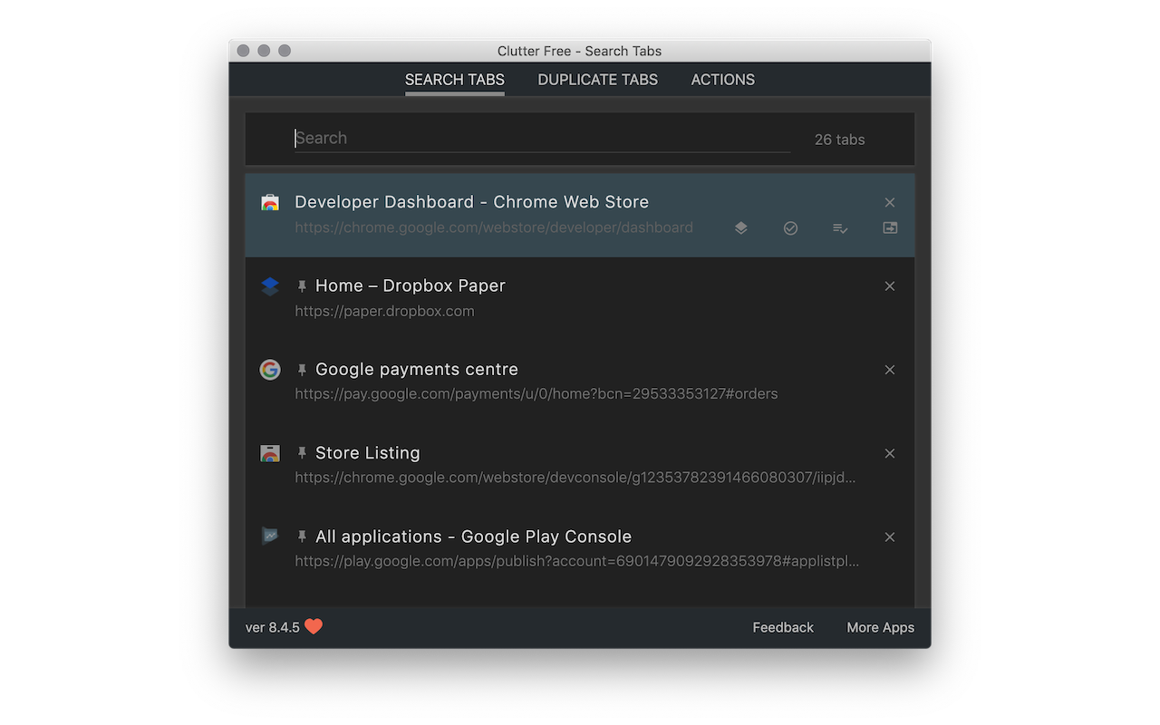 Clutter Free - Prevent duplicate tabs