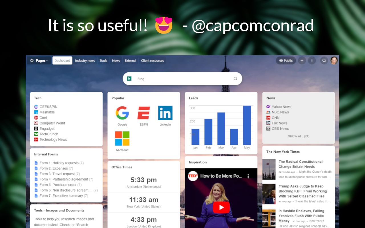 start.me创作的新标签页
