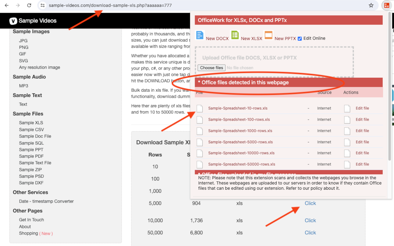 办公室在线 officework 为 xls, doc 和 ppt