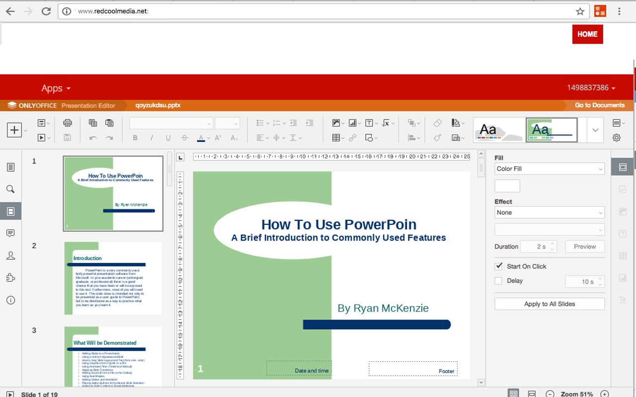 办公室在线 officework 为 xls, doc 和 ppt
