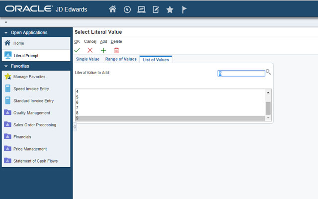 JDE Data Selection Import Tool