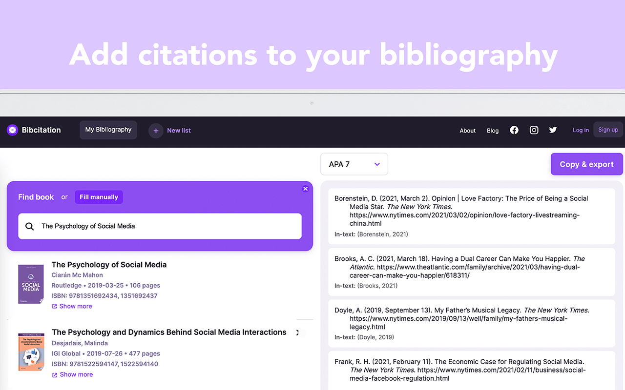 Bibcitation Bibliography & Citation Generator