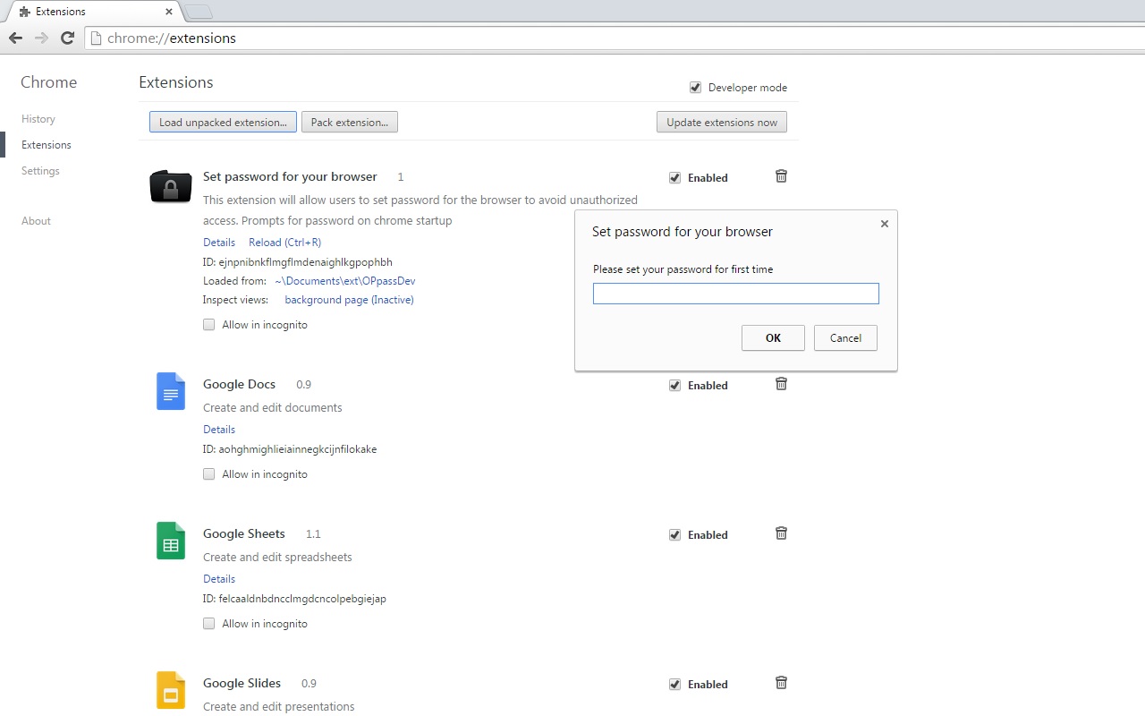 Set password for your browser ( chrome lock )