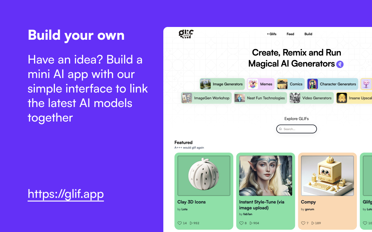 Glif: Remix the web with AI