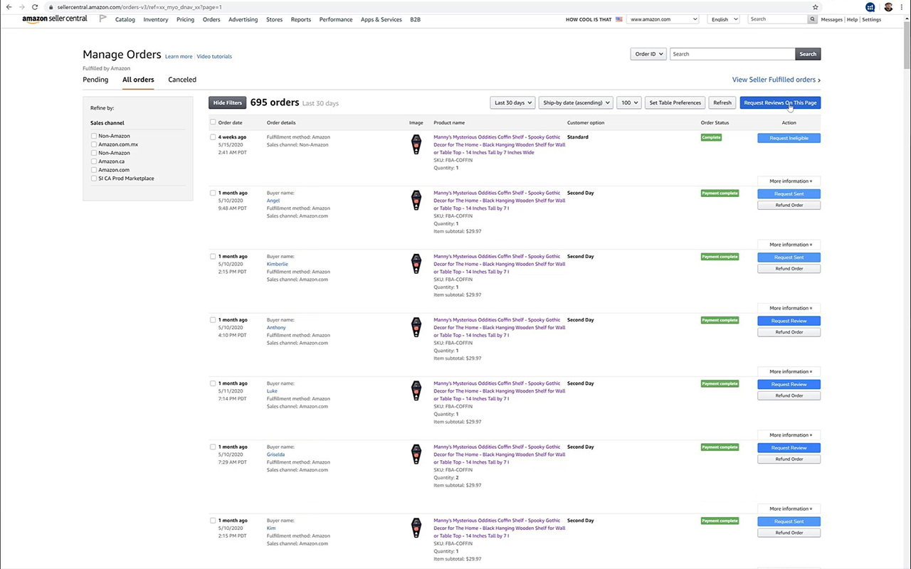 Helium 10 Seller Assistant for Amazon Seller Review Automation