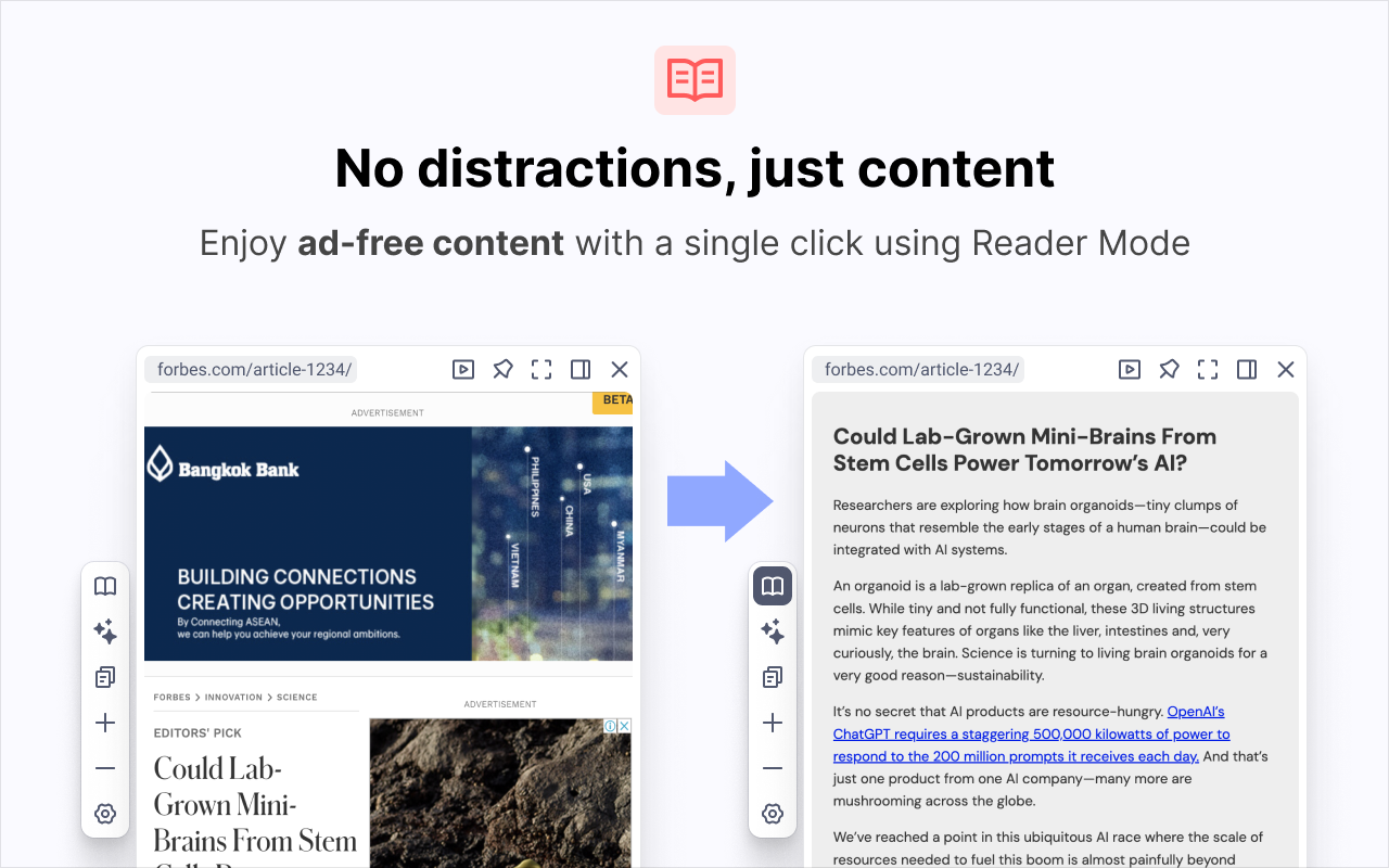 MaxFocus: 链接预览和AI助手