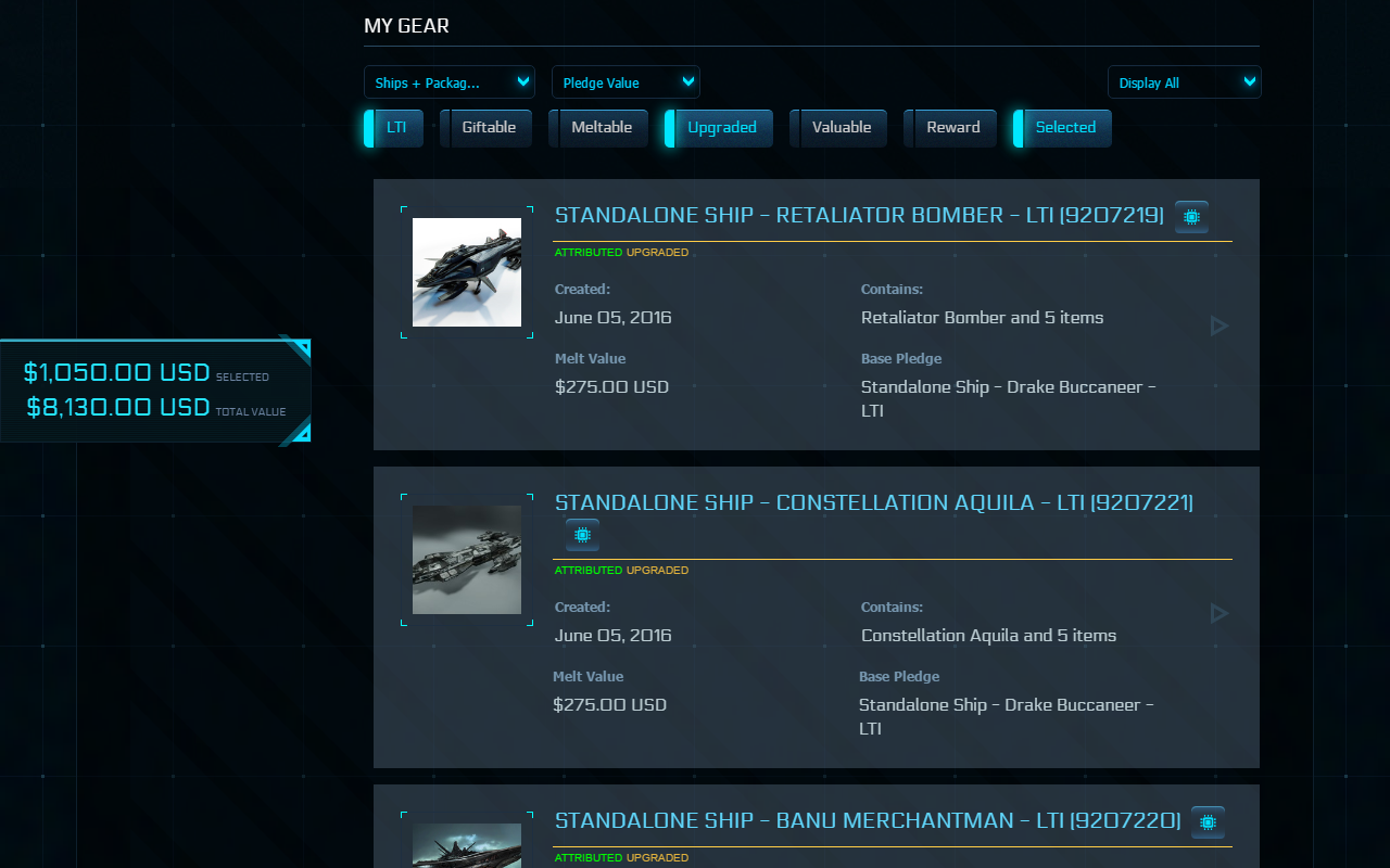 Star Citizen Hangar XPLORer