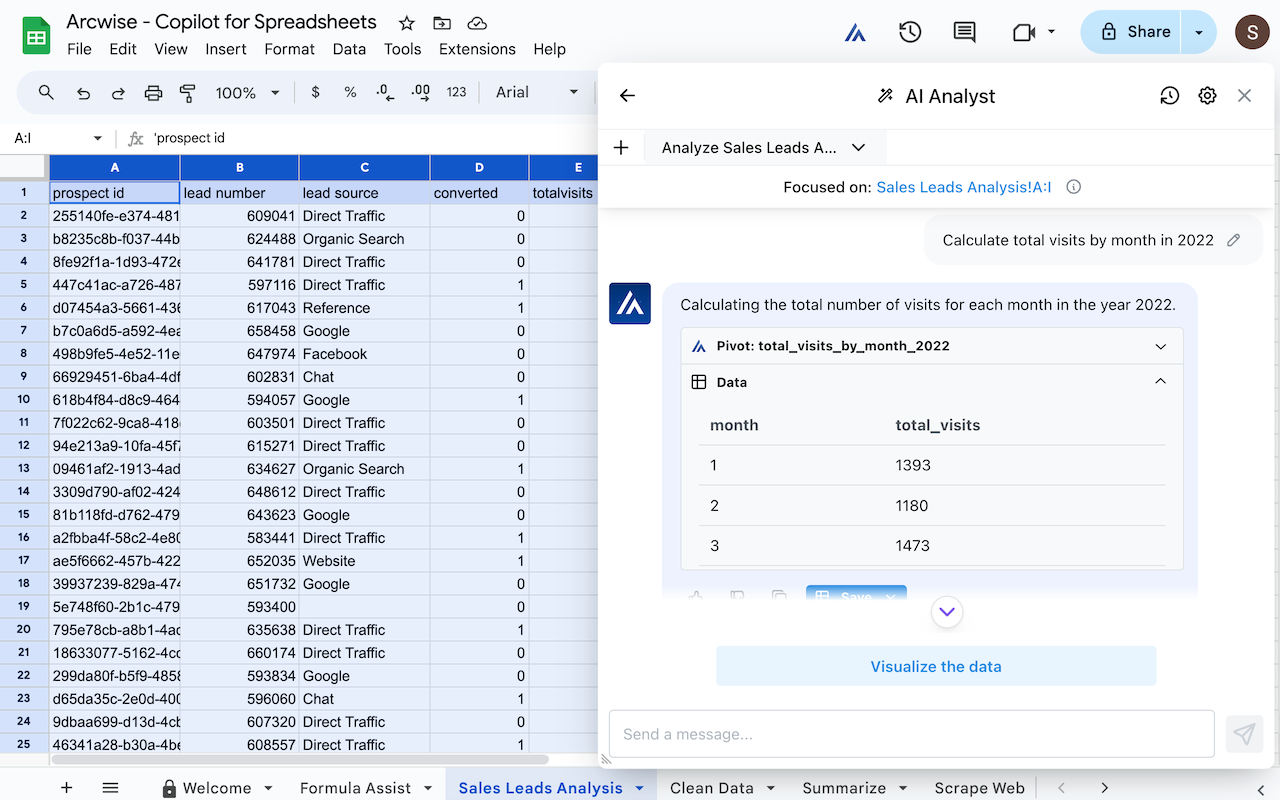 AI Copilot for Sheets - by Arcwise