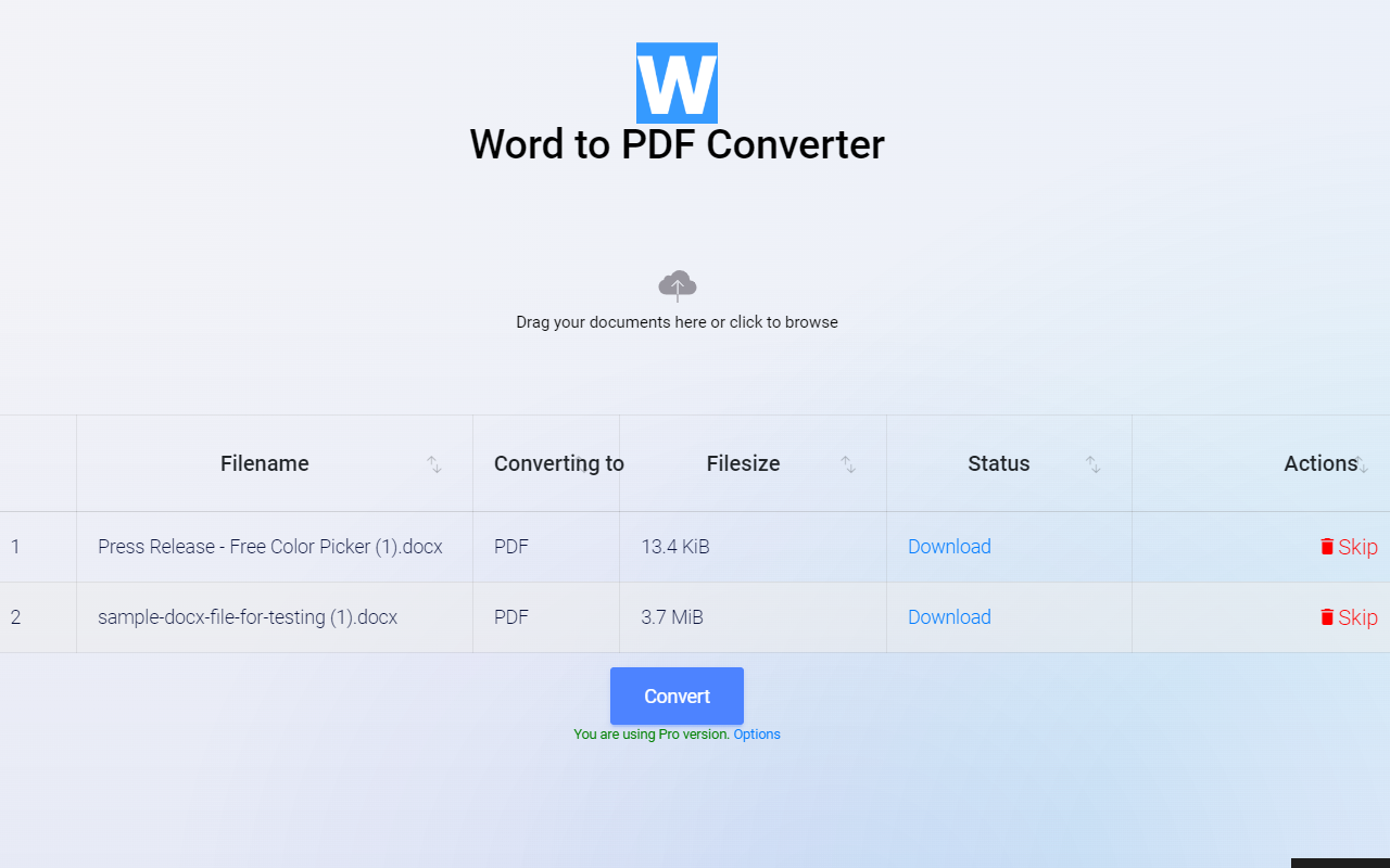 Word to PDF Converter