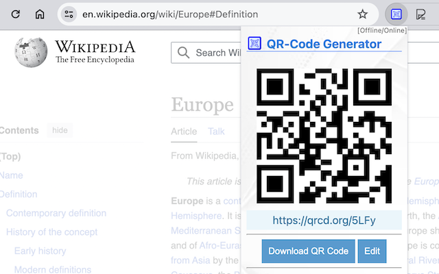 Offline QR Code Generator