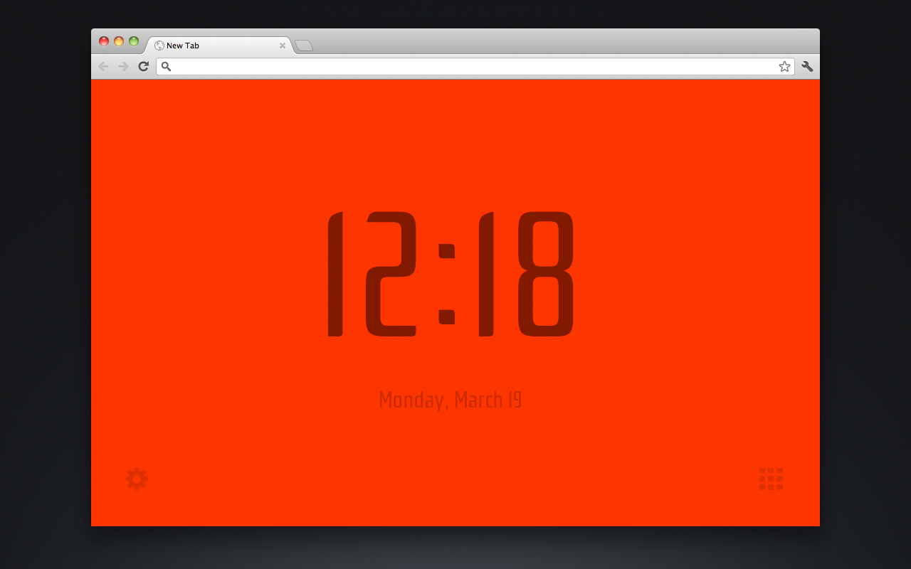 New Tab Clock