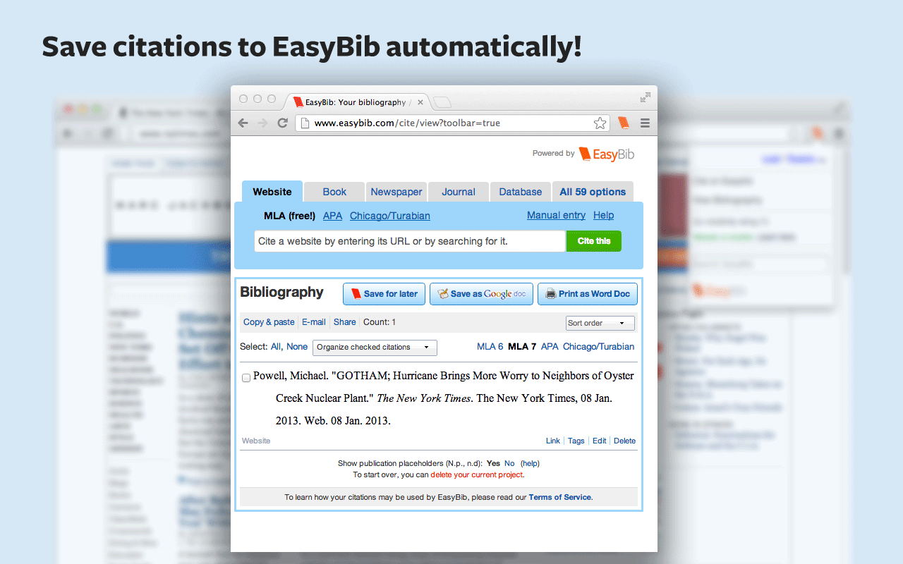 EasyBib Toolbar