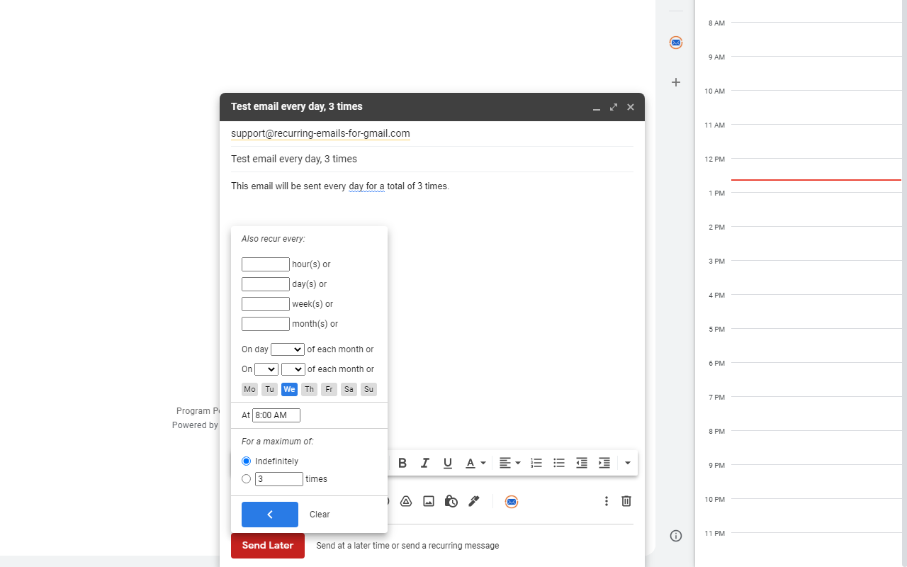 Gmail重复发送邮件