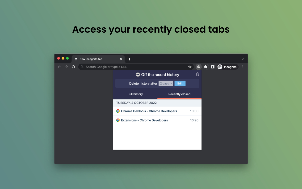 Off The Record History