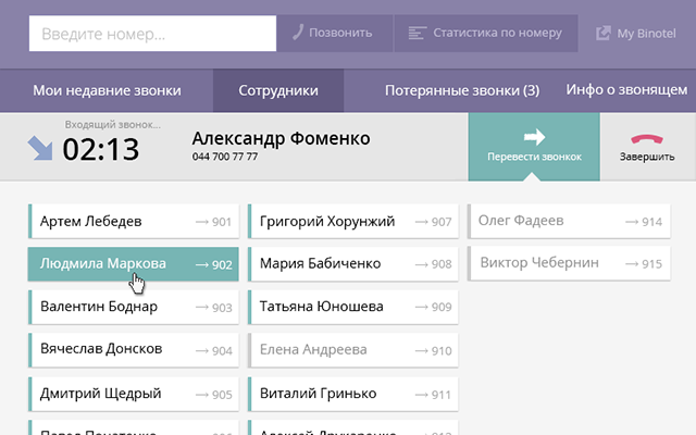 Віртуальна АТС Binotel