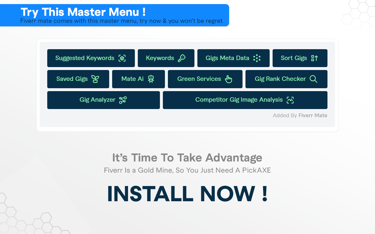 Fiverr Mate:Fiverr Gig SEO Tool