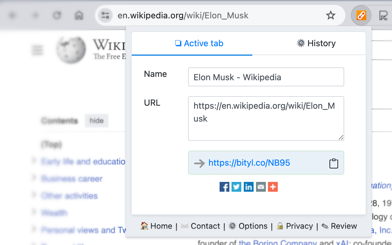Firelinks URL Shortner