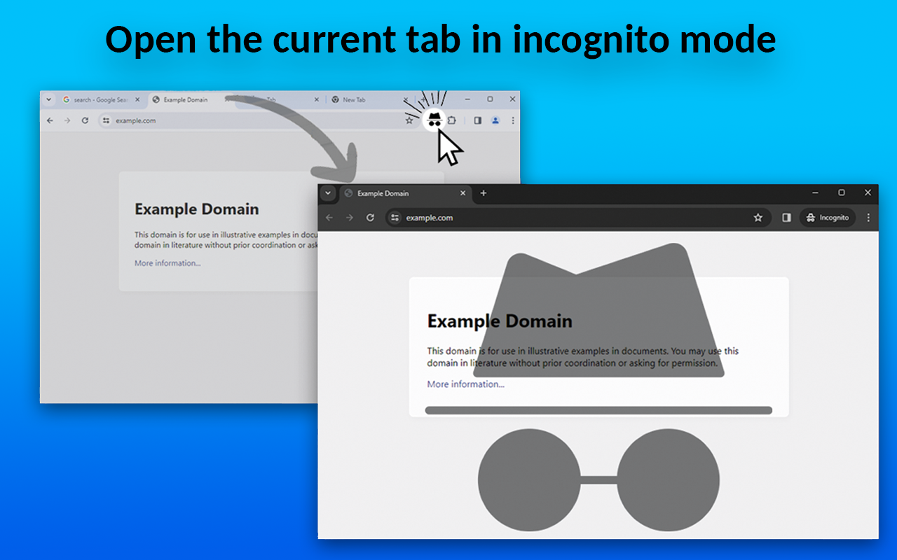 打开隐身选项卡