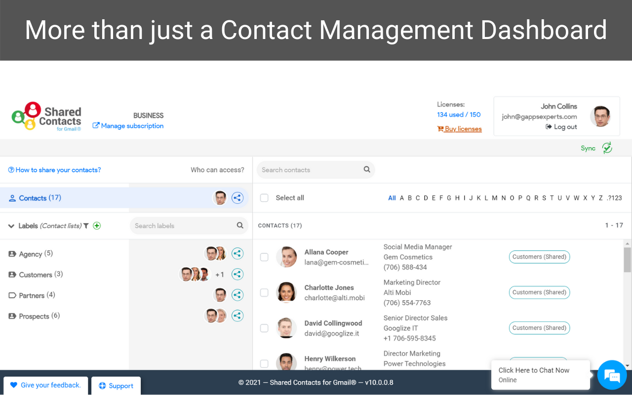 Share Google Contacts with Shared Contacts®