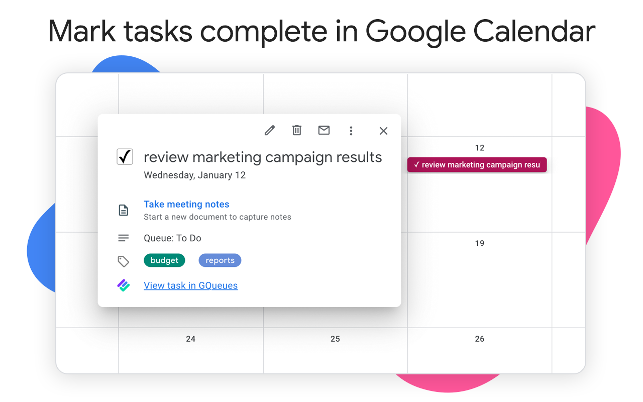 GQueues for Google Calendar