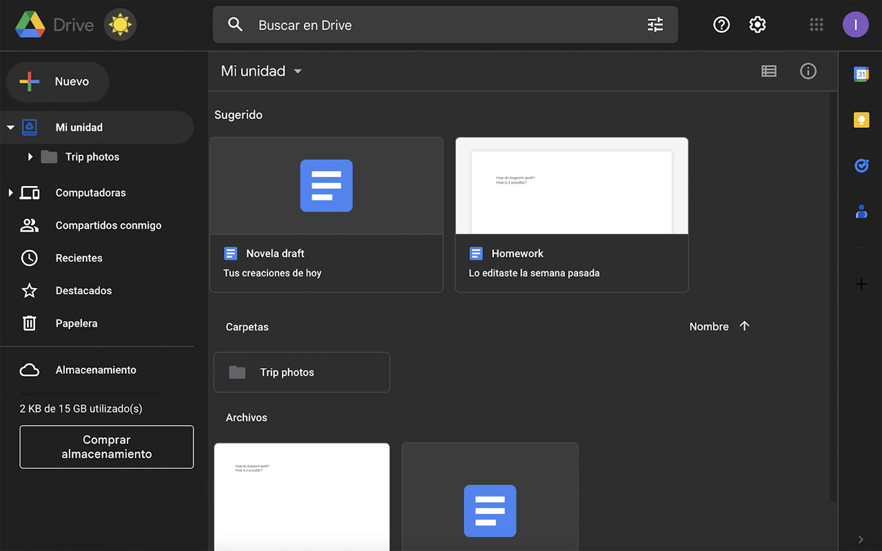 Google Drive Dark Mode