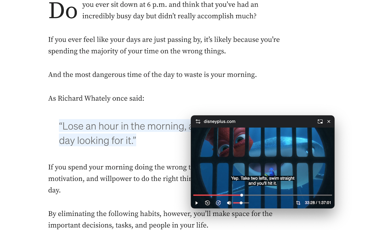 Super PiP - Picture-in-Picture with playback controls and subtitles