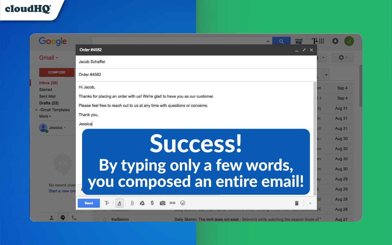 Gmail Snippets by cloudHQ
