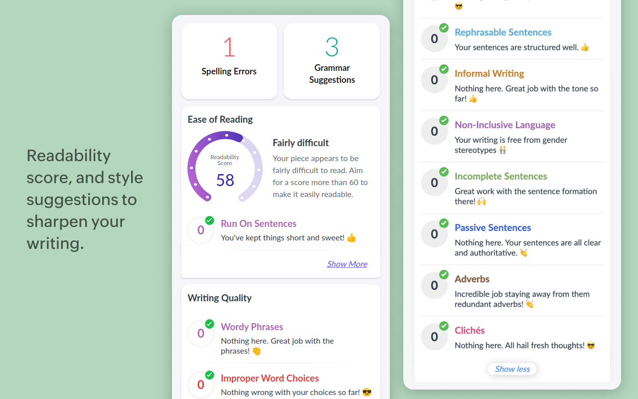 Zoho BluePencil: Free Grammar & Spell Checker