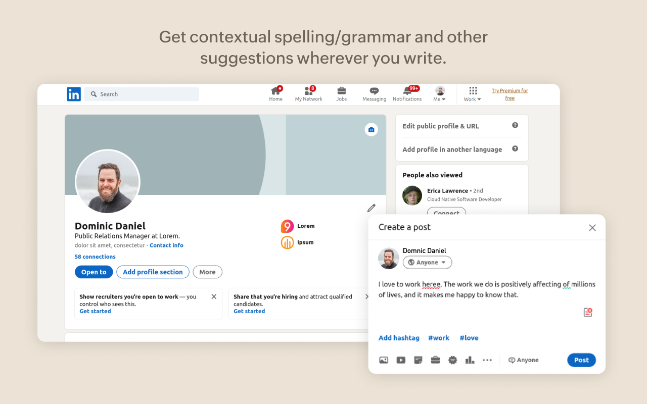 Zoho BluePencil: Free Grammar & Spell Checker