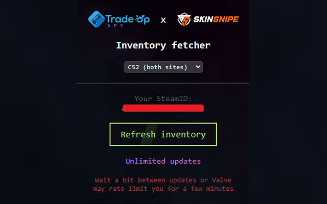 TradeUpSpy & SkinSnipe Inventory Tool