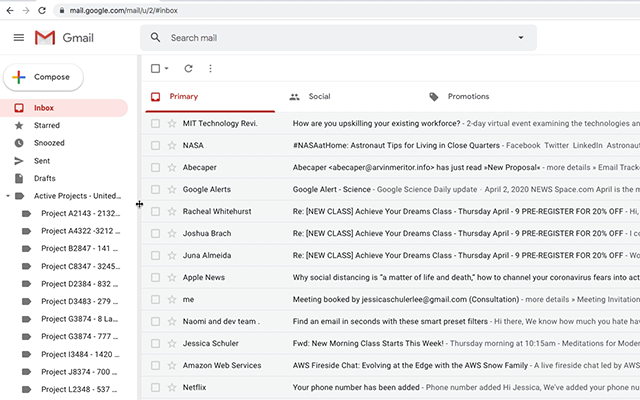 Resize Gmail Sidebar by cloudHQ