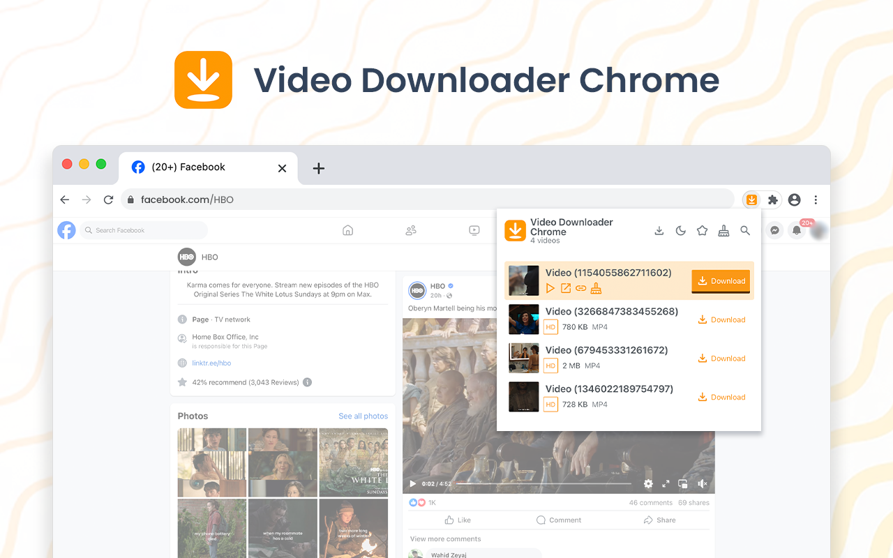 Video Downloader Chrome - save video