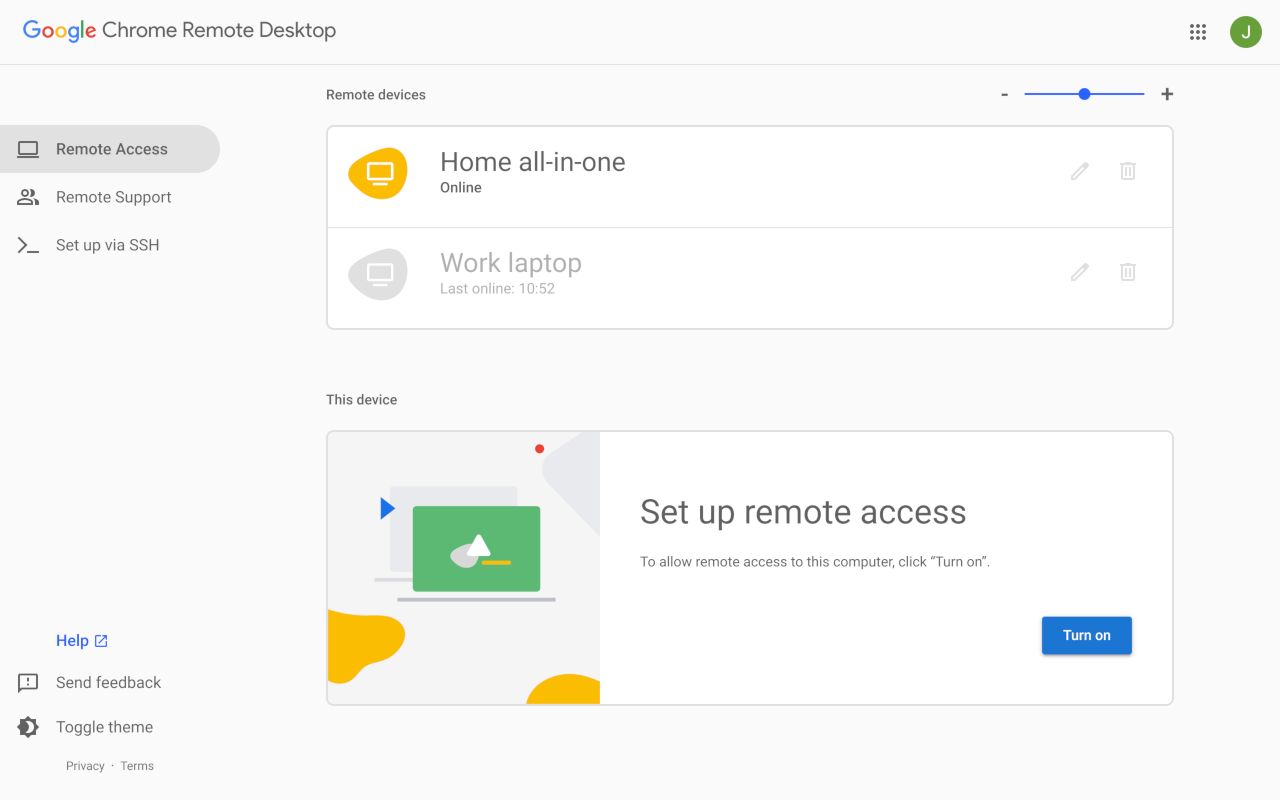 Chrome Remote Desktop