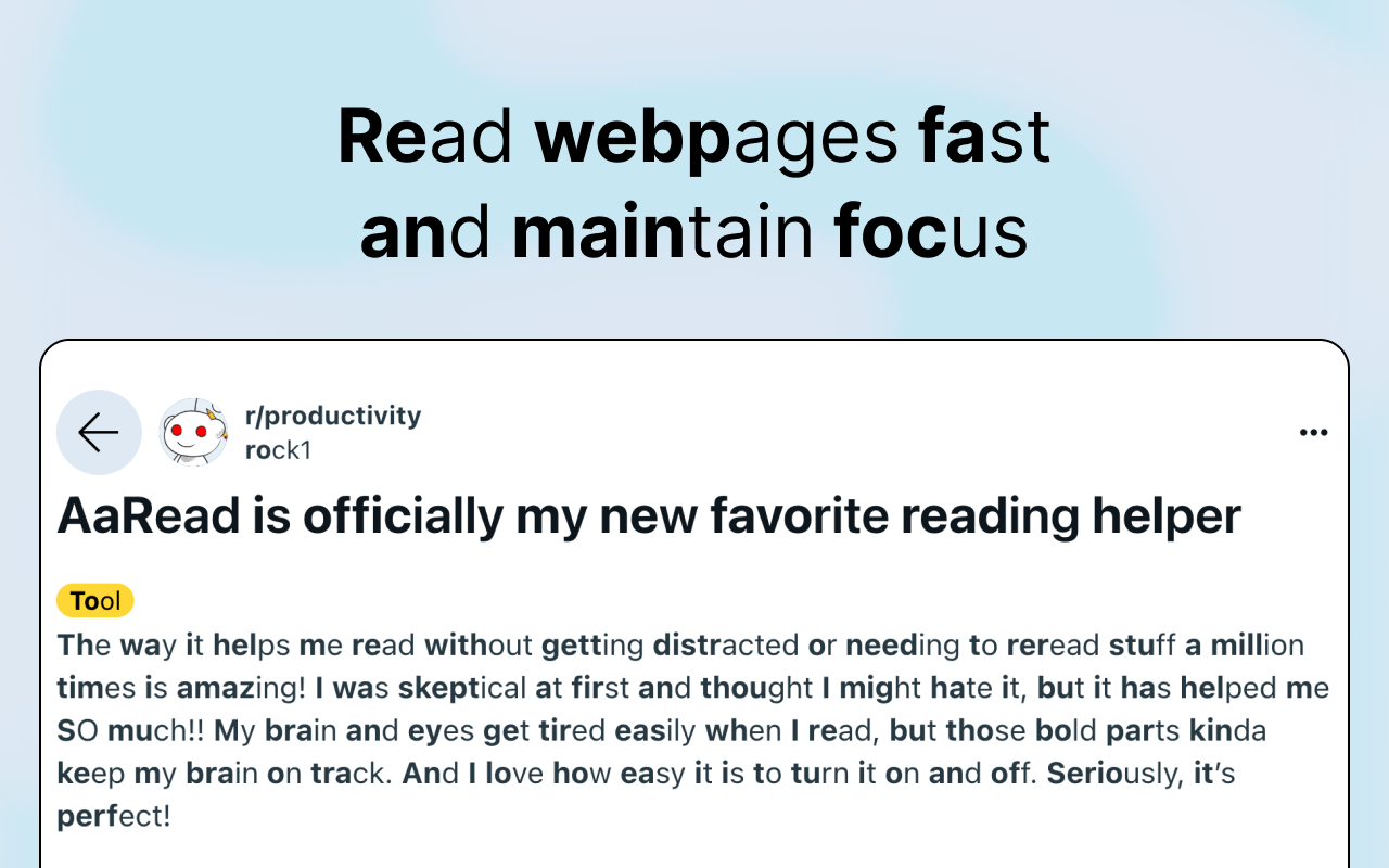 Bionic Reading - AaRead