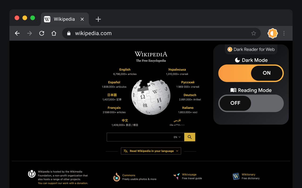 chrome的暗模式 – 简单阅读器和护眼主题