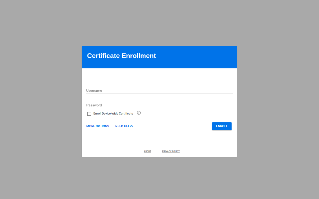 Certificate Enrollment for ChromeOS