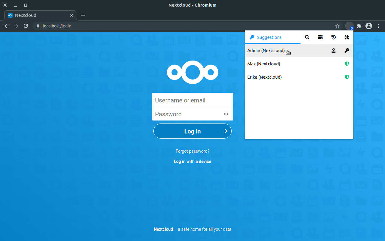Nextcloud 密码的浏览器扩展