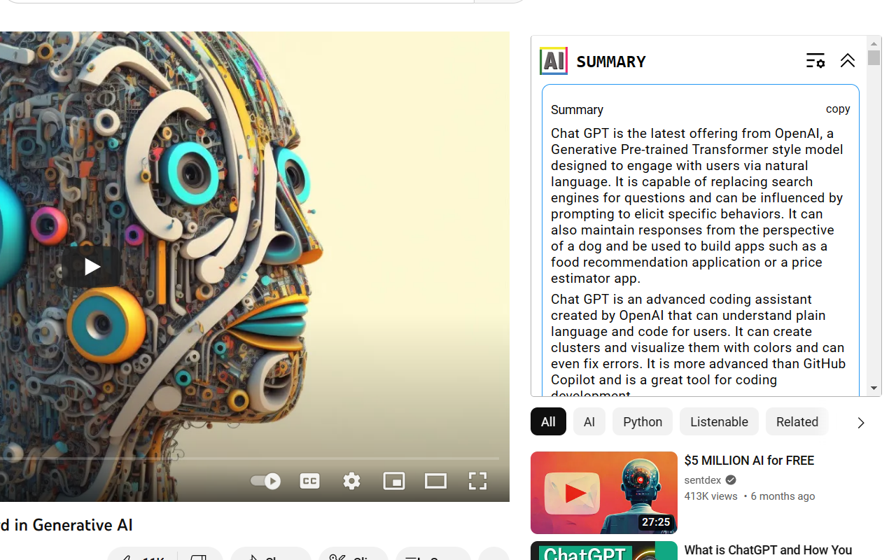 Youtube Transcript AI Summary