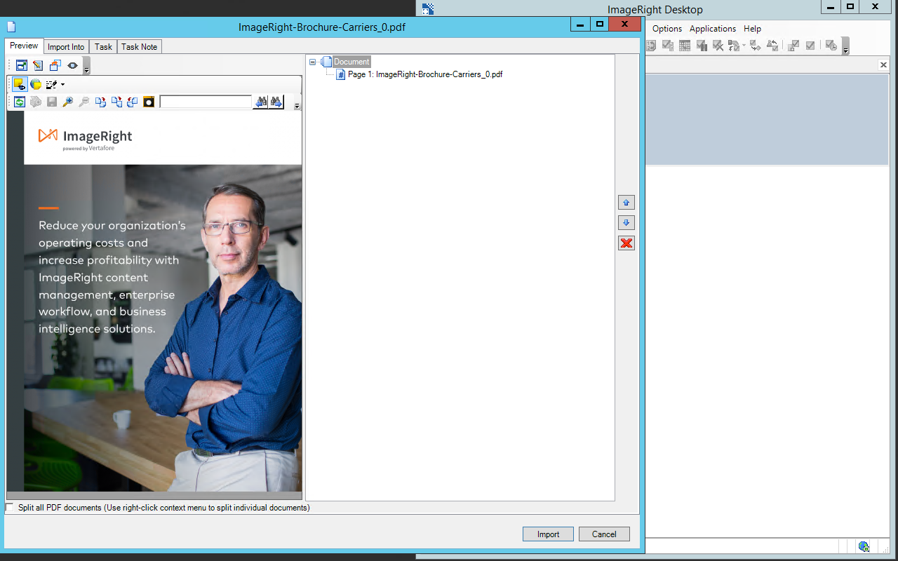 ImageRight PDF Import
