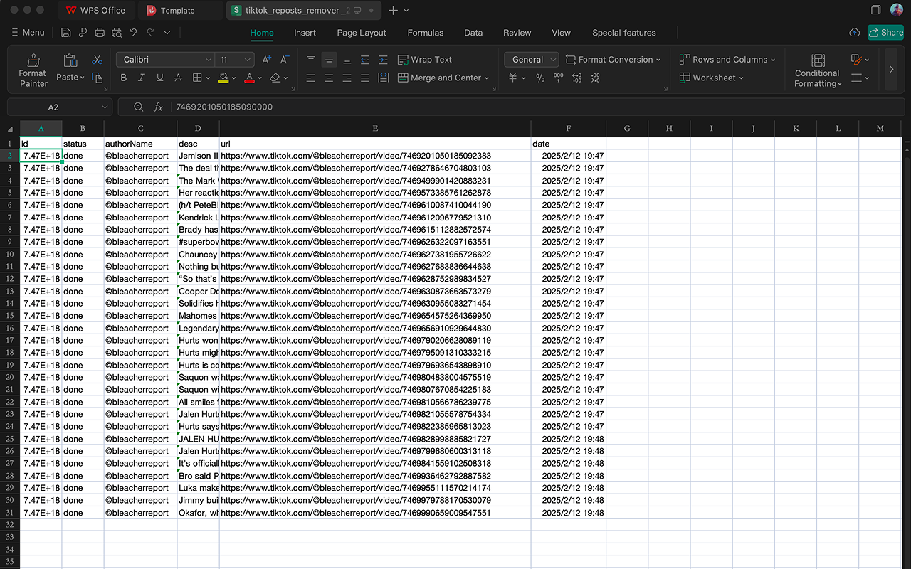 TikTok转发删除工具