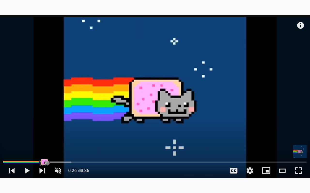 Nyan Cat Playback Bar for YouTube™