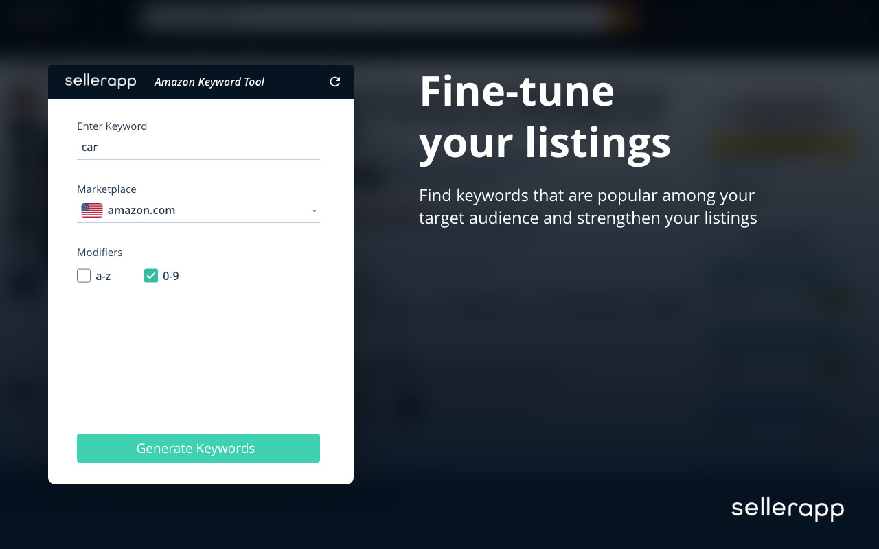 Amazon Keyword Tool for free : SellerApp