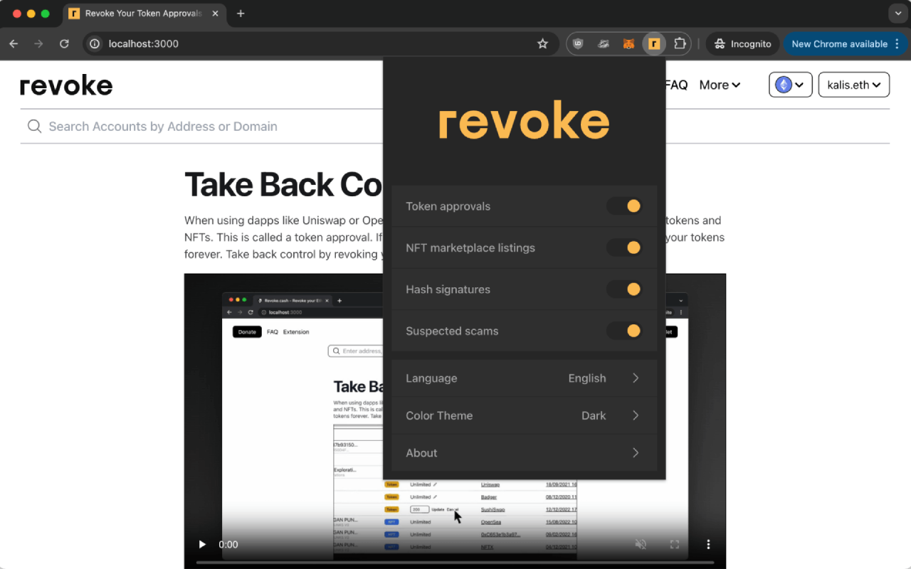 Revoke.cash— web3防骗工具