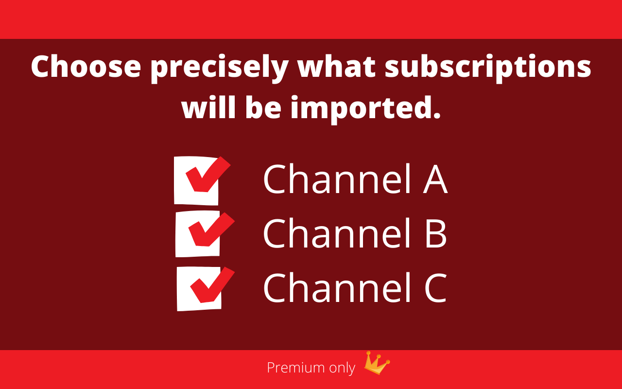 Subscriptions Importer For Youtube