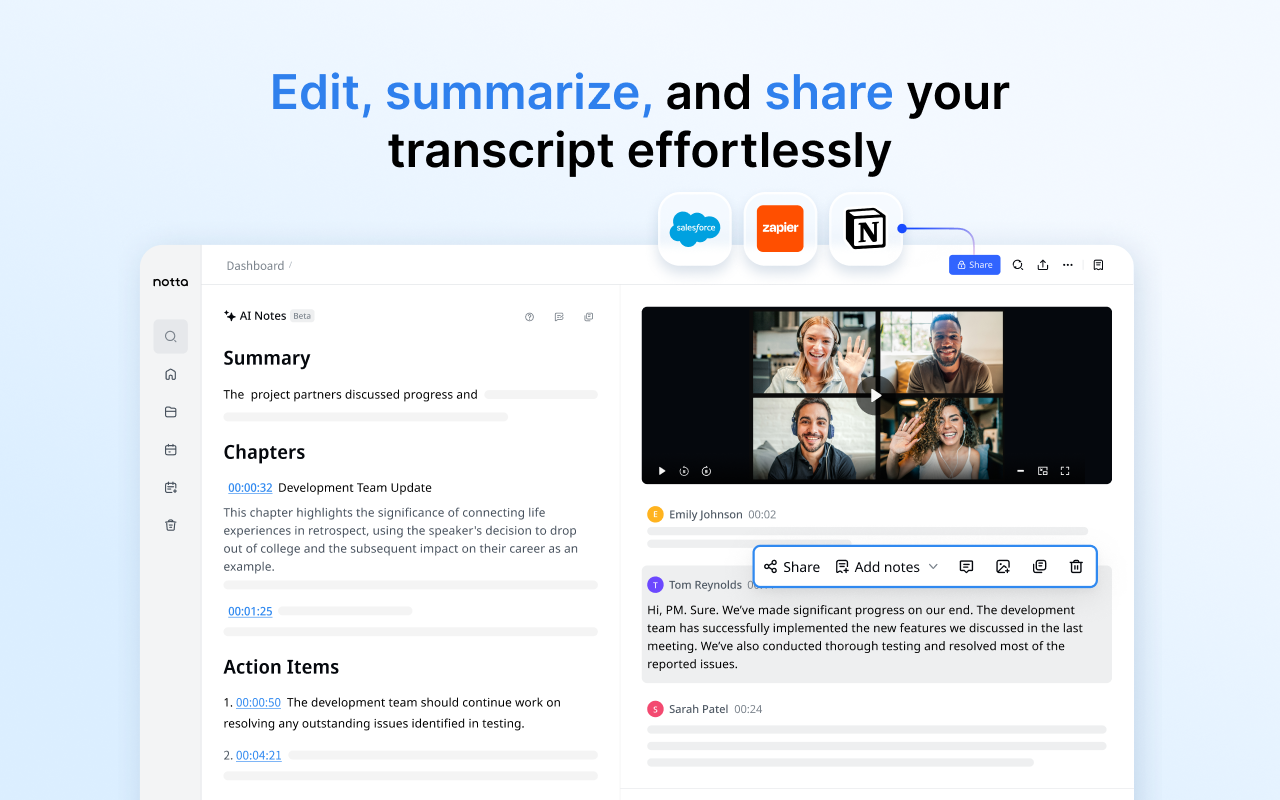 Notta: AI Meeting Notetaker & Audio Transcription