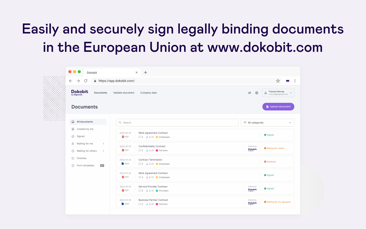 Dokobit e-signing and e-identification