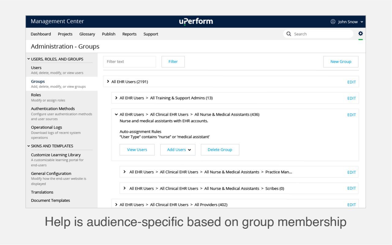 uPerform® In-application Help