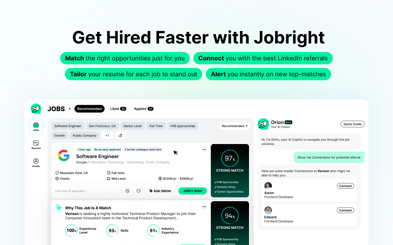 Jobright Autofill – Instant Job Applications, Job Match, AI Tailor Resume