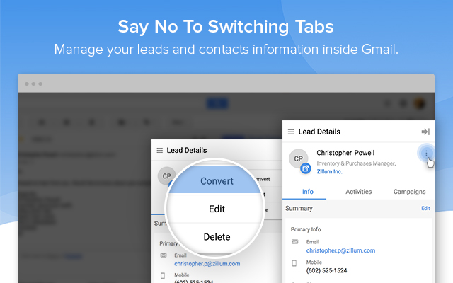 Zoho CRM for Gmail